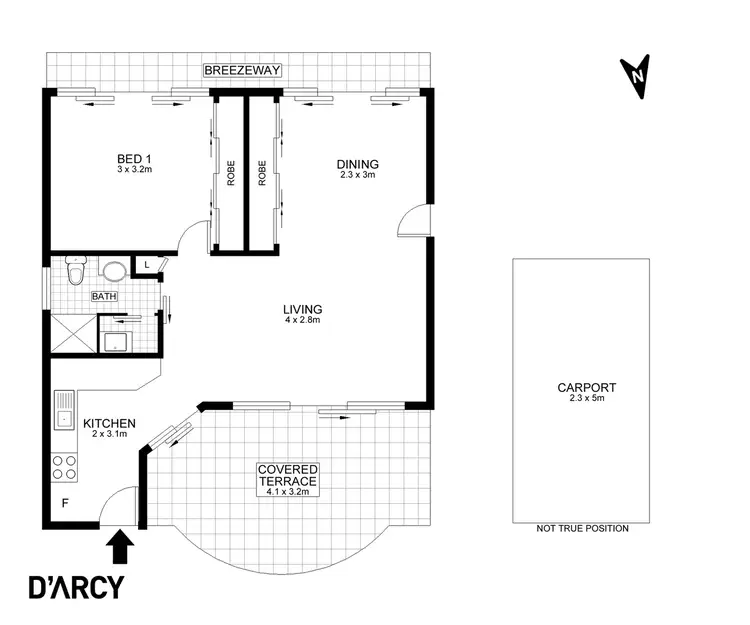 Floorplan of Homely unit listing, 2/23 Quinton Street, Kangaroo Point QLD 4169