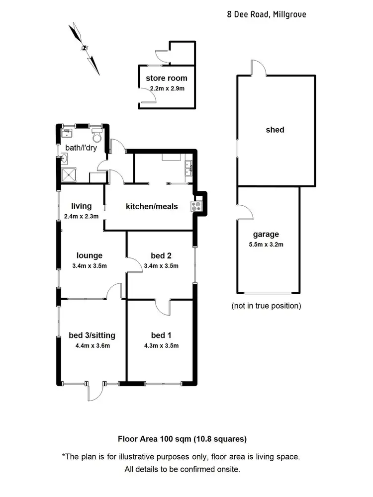 Floorplan of Homely house listing, 8 Dee Road, Millgrove VIC 3799