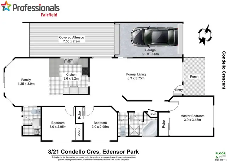 Floorplan of Homely villa listing, 8/21 Condello Crescent, Edensor Park NSW 2176