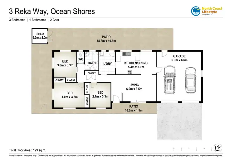 Floorplan of Homely house listing, 3 Reka Way, Ocean Shores NSW 2483