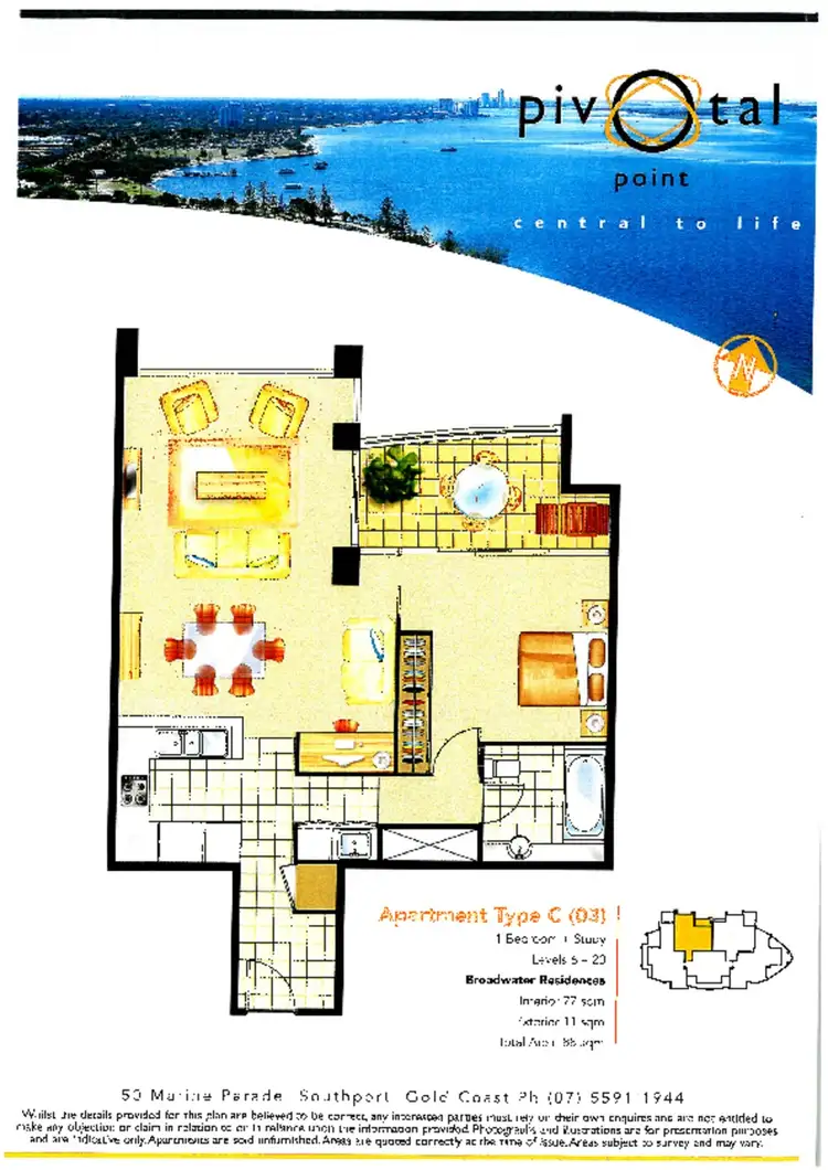 Floorplan of Homely apartment listing, 1503/50 Marine Parade, Southport QLD 4215