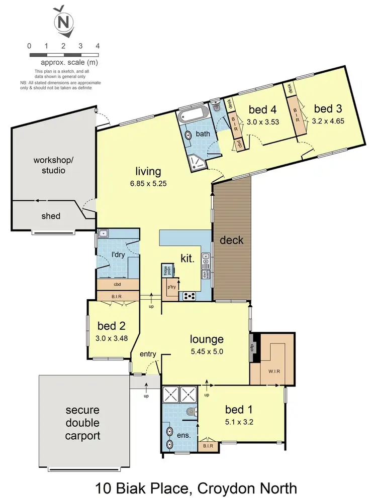 Floorplan of Homely house listing, 10 Biak Place, Croydon North VIC 3136