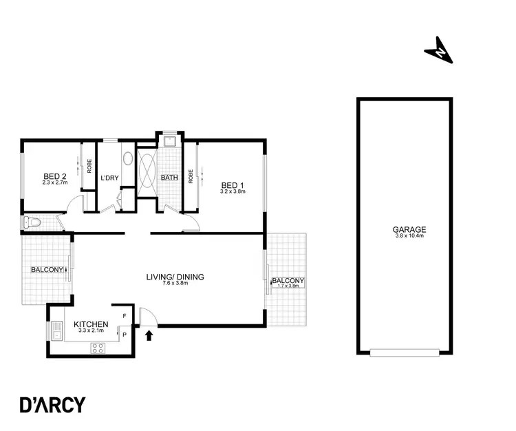 Floorplan of Homely unit listing, 7/34 Lade Street, Gaythorne QLD 4051