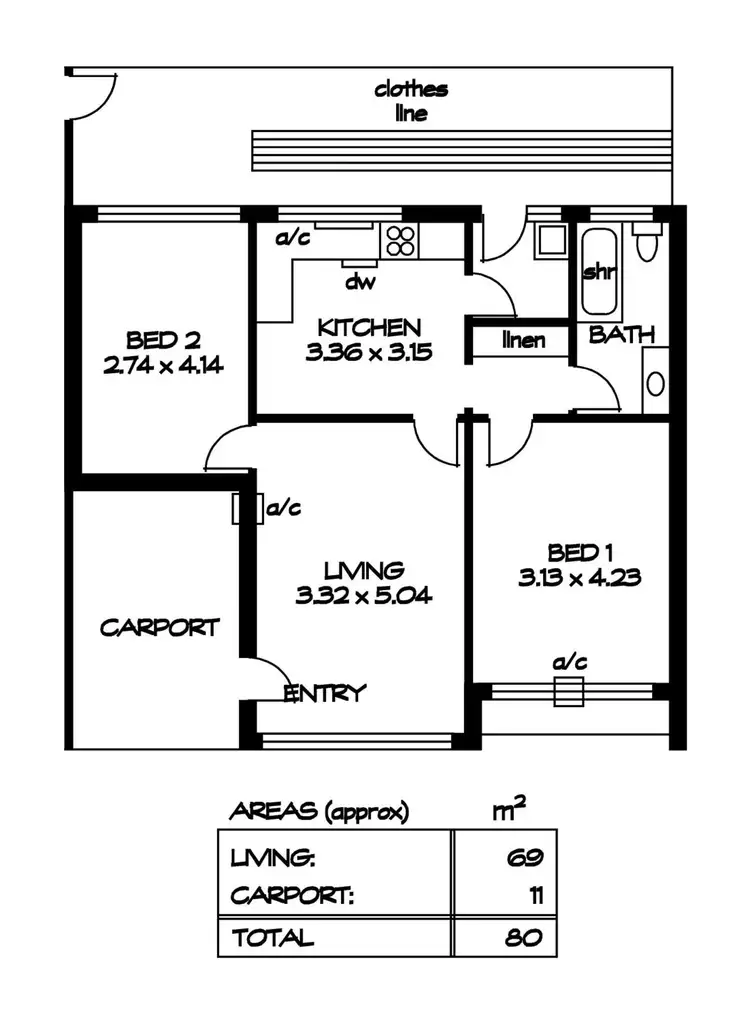 Floorplan of Homely unit listing, 2/8a Montacute Road, Hectorville SA 5073