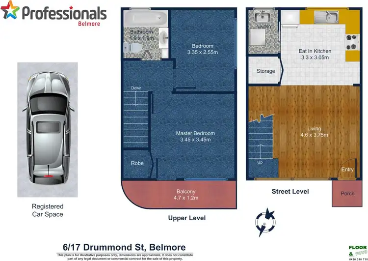 Floorplan of Homely apartment listing, 6/17 Drummond Street, Belmore NSW 2192