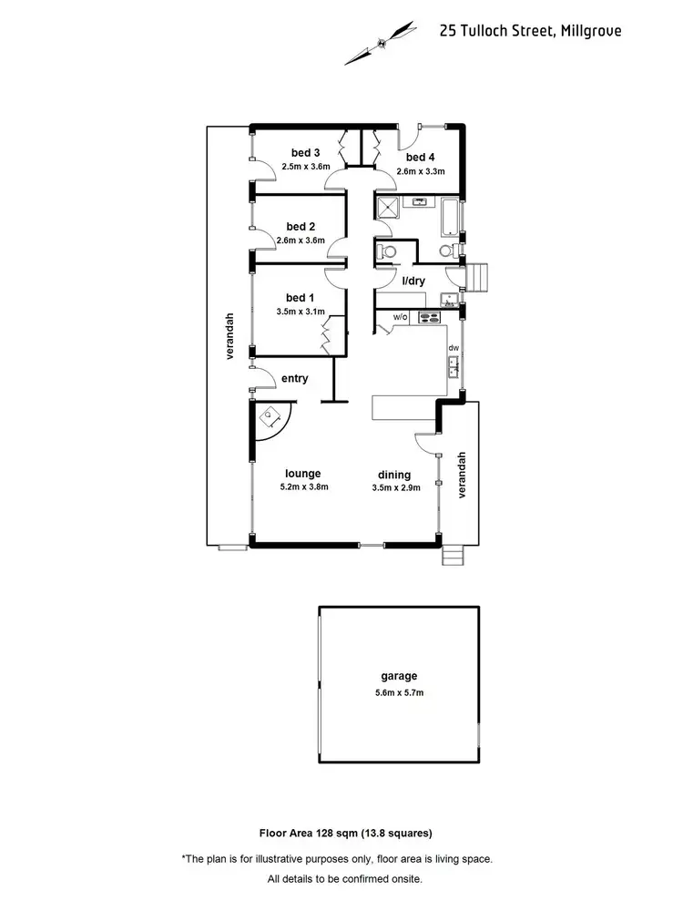 Floorplan of Homely house listing, 25 Tulloch Street, Millgrove VIC 3799