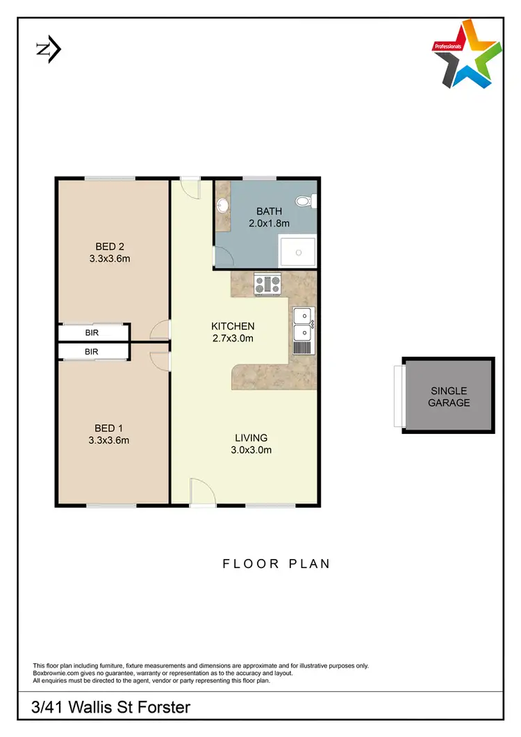 Floorplan of Homely unit listing, 3/41 Wallis Street, Forster NSW 2428
