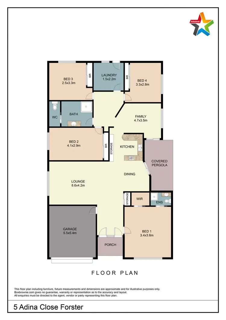Floorplan of Homely house listing, 5 Adina Close, Forster NSW 2428