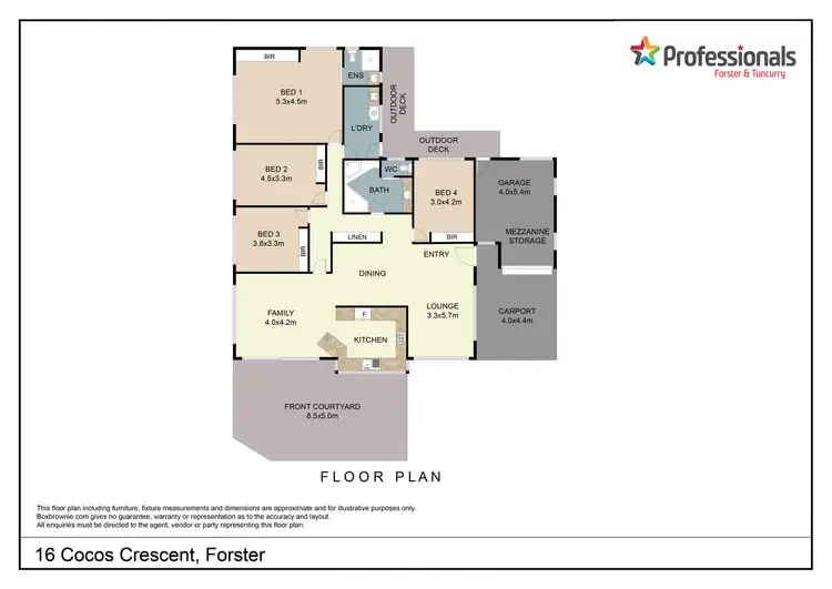 Floorplan of Homely house listing, 16 Cocos Crescent, Forster NSW 2428