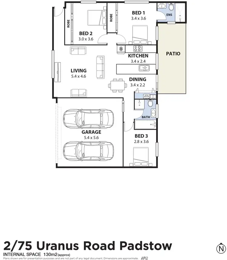 Floorplan of Homely villa listing, 2/75 Uranus Road, Revesby NSW 2212