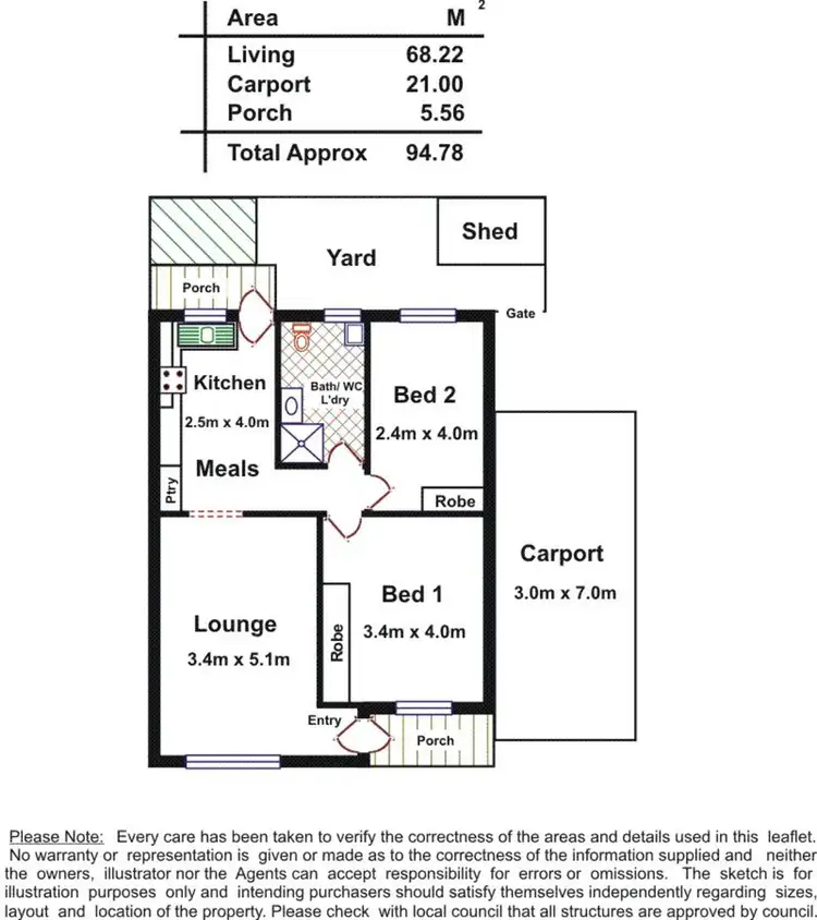 Floorplan of Homely unit listing, 2/6 William Street, Kilburn SA 5084