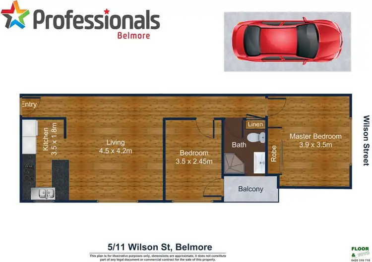 Floorplan of Homely apartment listing, 5/11 Wilson Avenue, Belmore NSW 2192