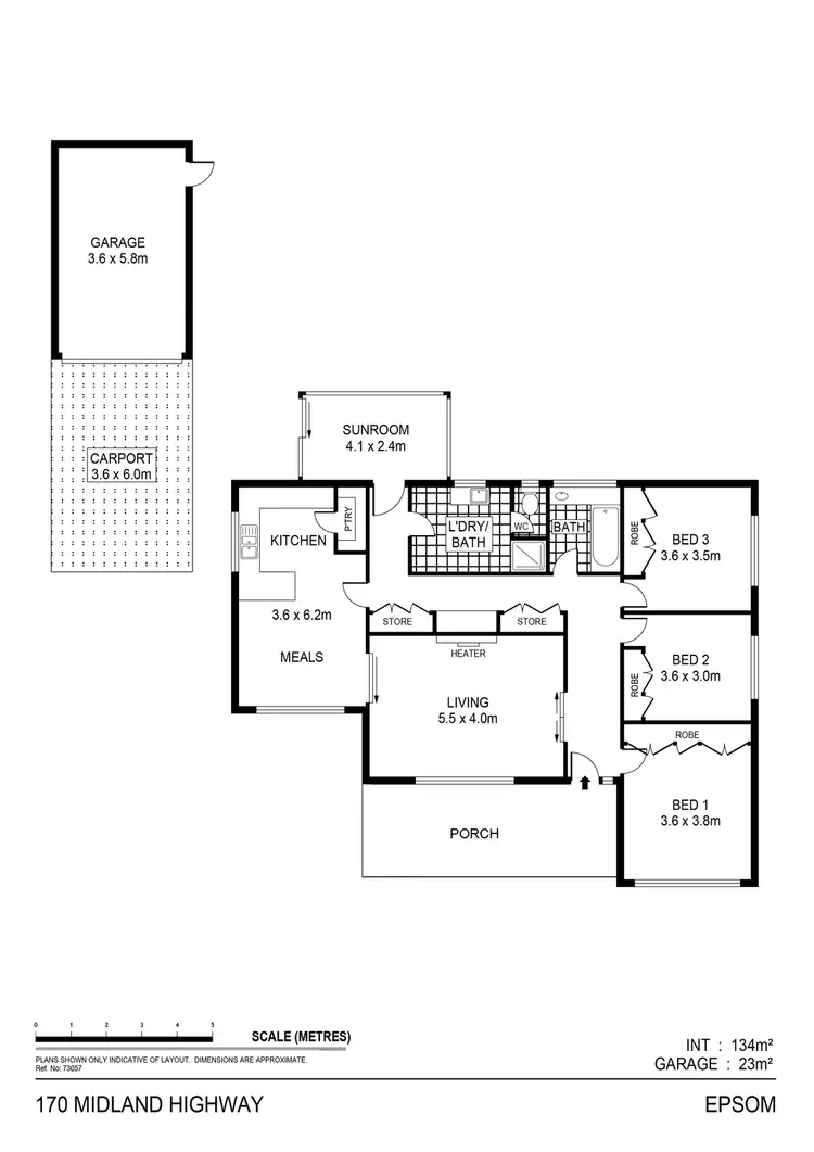 Floorplan of Homely house listing, 170 Midland Highway, Epsom VIC 3551