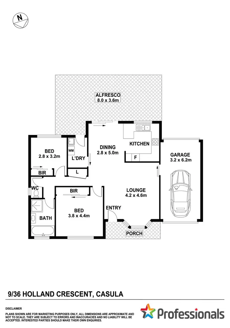 Floorplan of Homely villa listing, 9/36 Holland Crescent, Casula NSW 2170