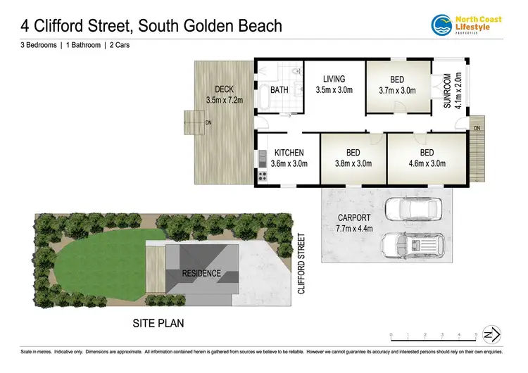 Floorplan of Homely house listing, 4 Clifford Street, South Golden Beach NSW 2483