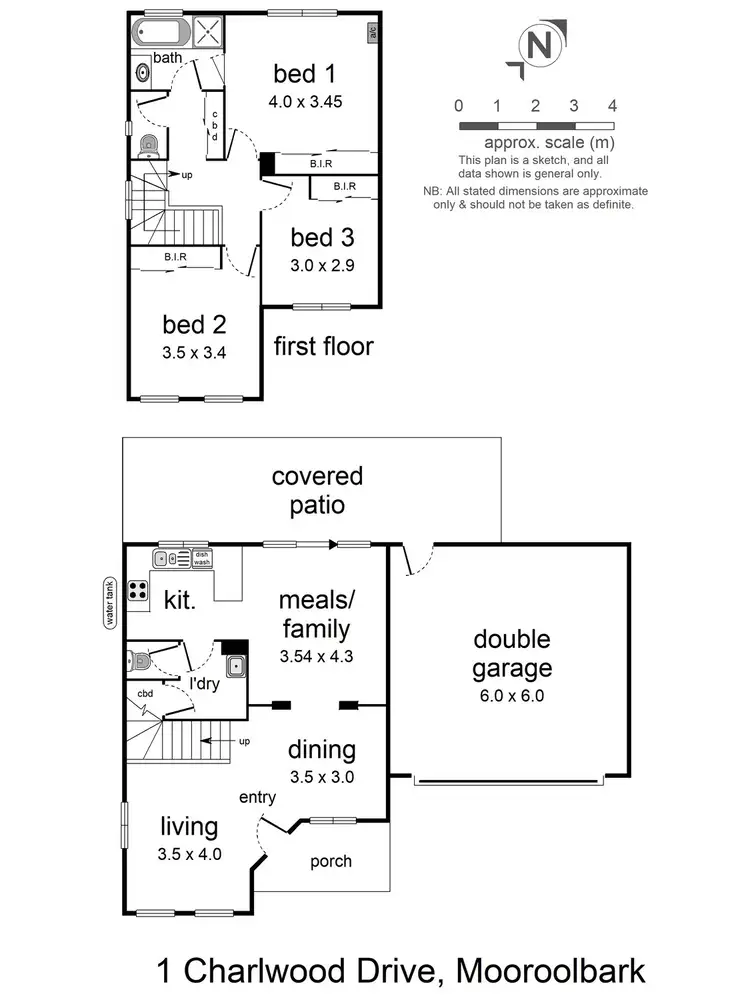 Floorplan of Homely house listing, 1 Charlwood Drive, Mooroolbark VIC 3138