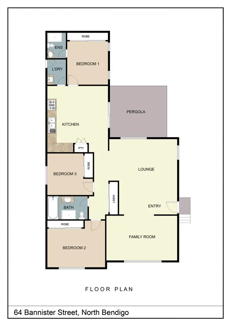 Floorplan of Homely house listing, 64 Bannister Street, North Bendigo VIC 3550