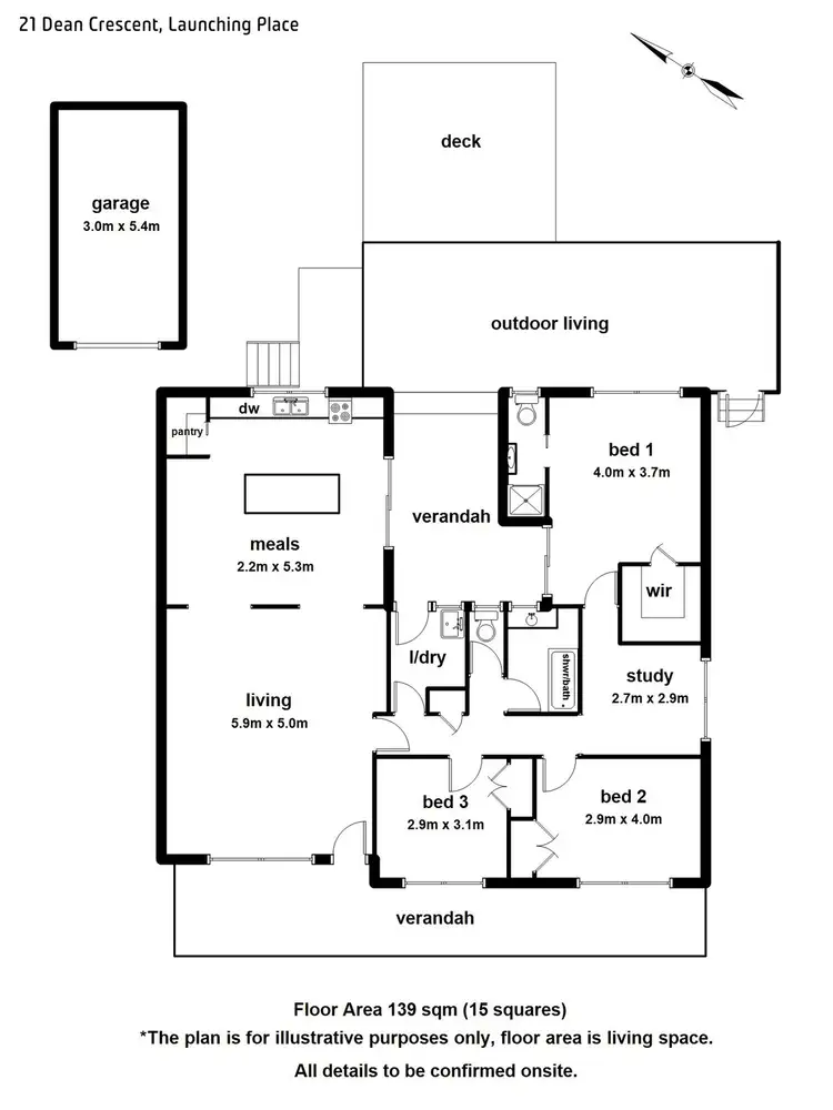 Floorplan of Homely house listing, 21 Dean Crescent, Launching Place VIC 3139