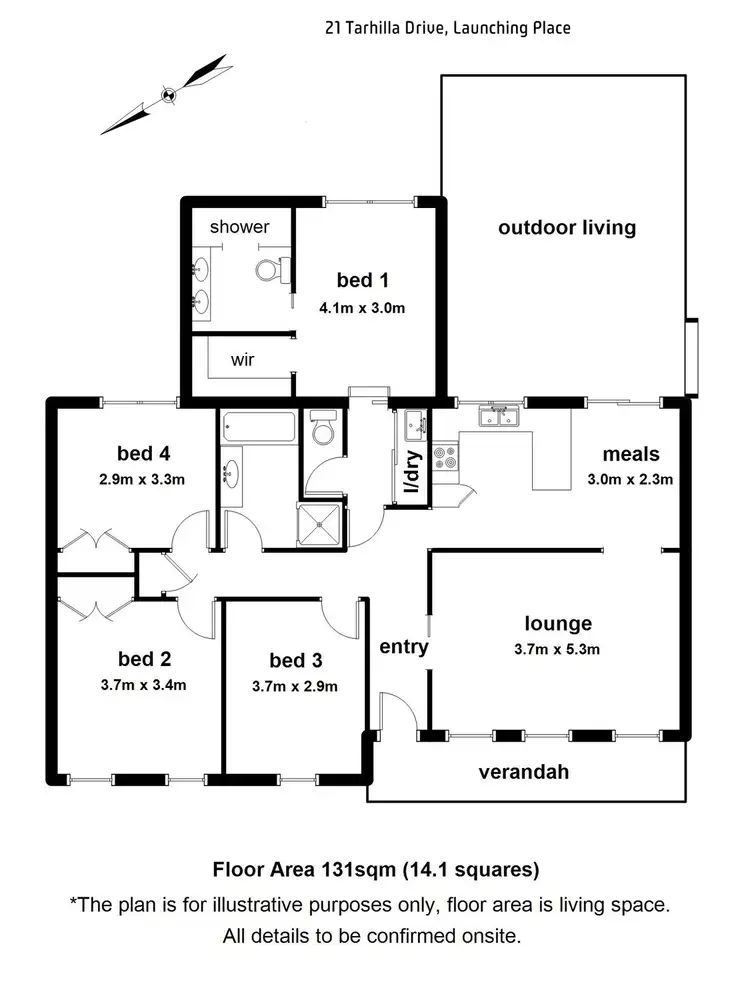 Floorplan of Homely house listing, 21 Tarhilla Drive, Launching Place VIC 3139