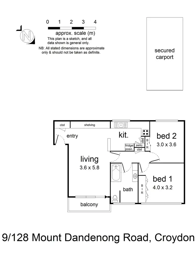 Floorplan of Homely unit listing, 9/128 Mt Dandenong Road, Croydon VIC 3136