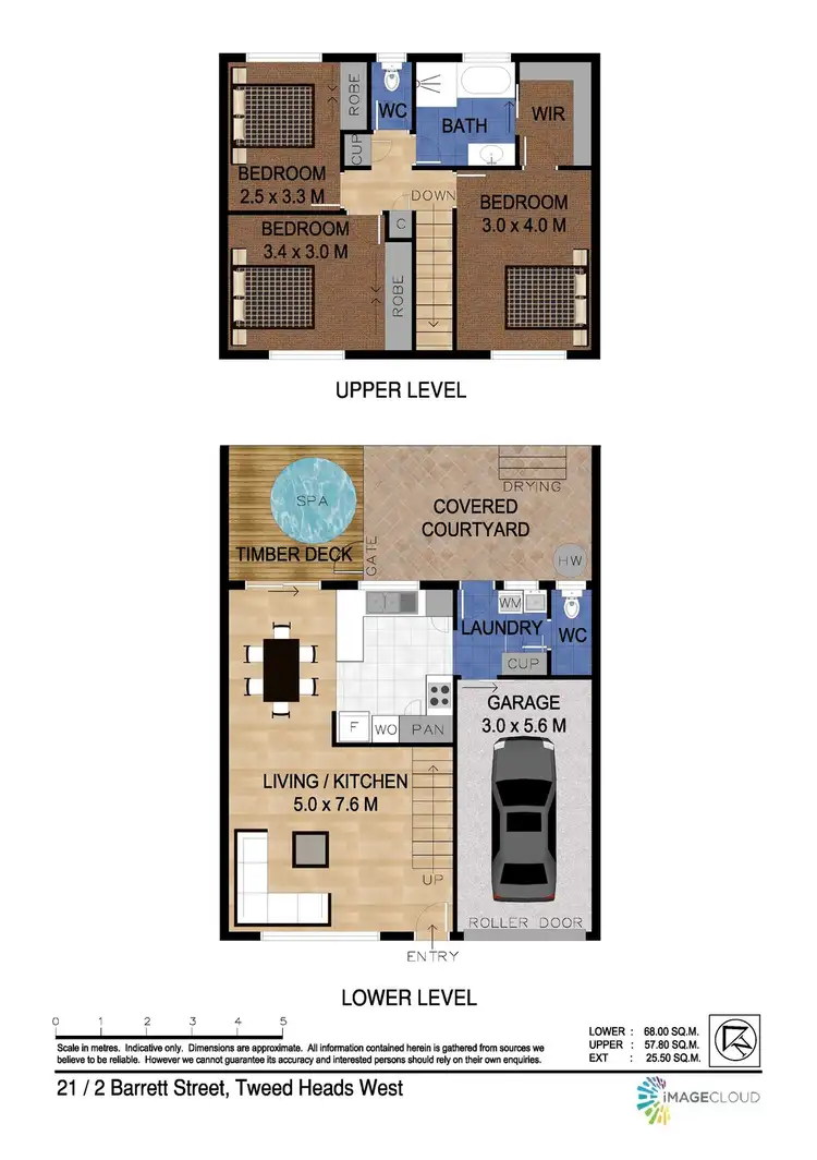 Floorplan of Homely townhouse listing, 21/2 Barrett Street, Tweed Heads West NSW 2485