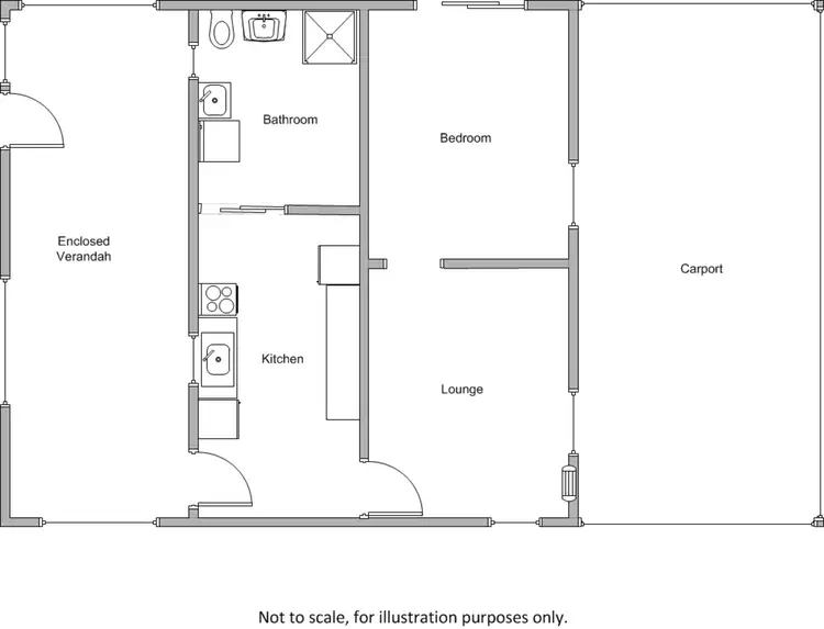 Floorplan of Homely house listing, 6 Mary Street, Edithburgh SA 5583