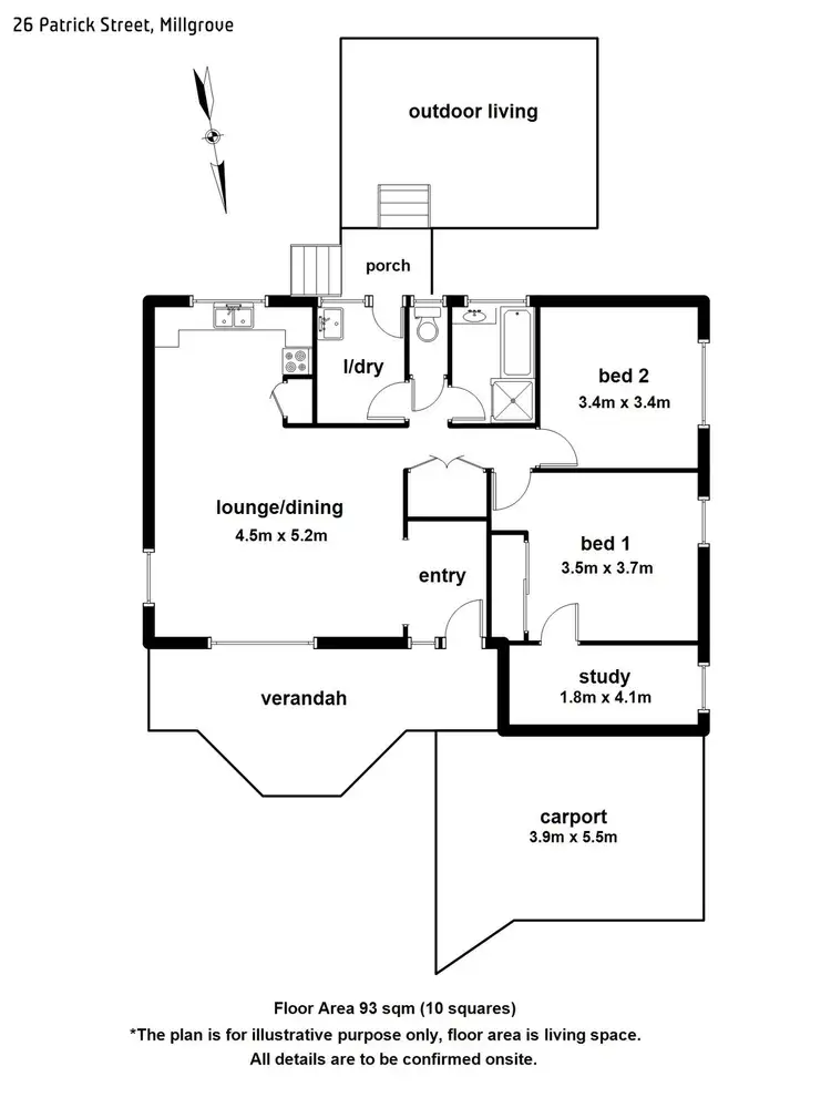 Floorplan of Homely house listing, 26 Patrick Street, Millgrove VIC 3799