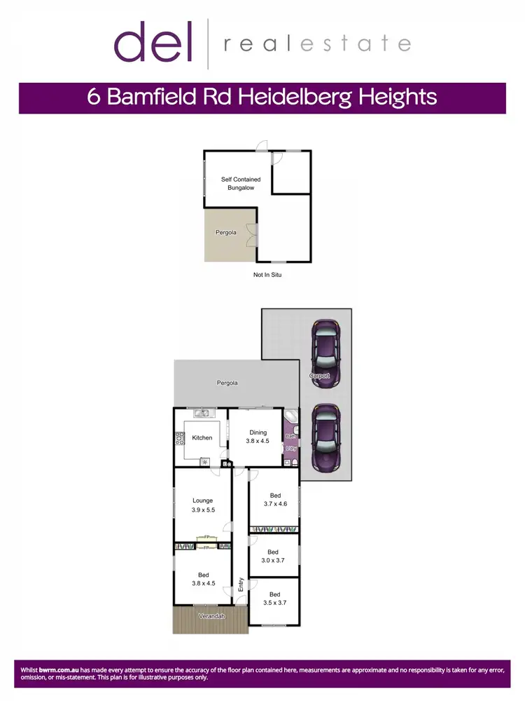 Floorplan of Homely house listing, 6 Bamfield Road, Heidelberg Heights VIC 3081