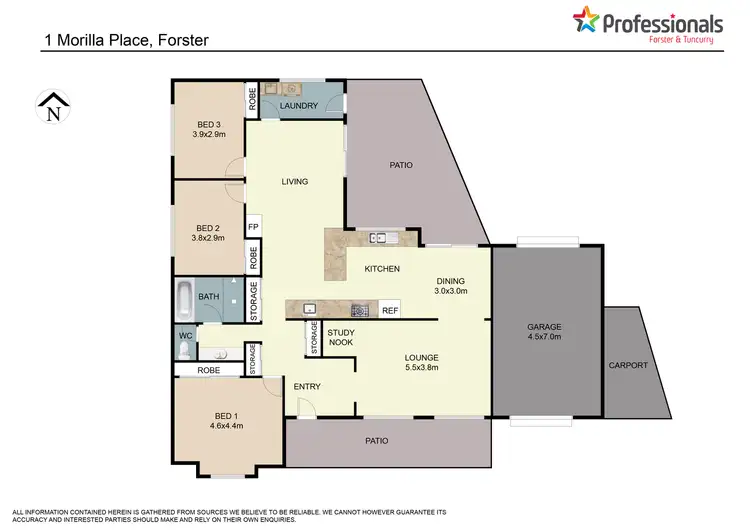 Floorplan of Homely house listing, 1 Morilla Place, Forster NSW 2428