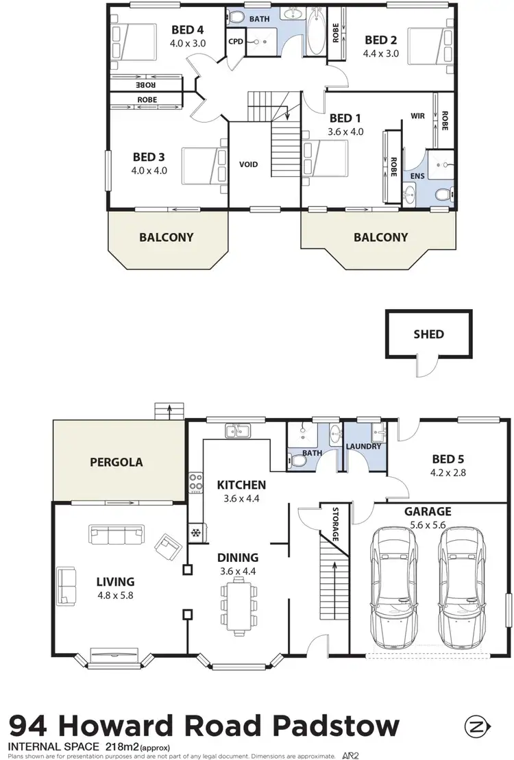 Floorplan of Homely semi-detached listing, 94 Howard Road, Padstow NSW 2211