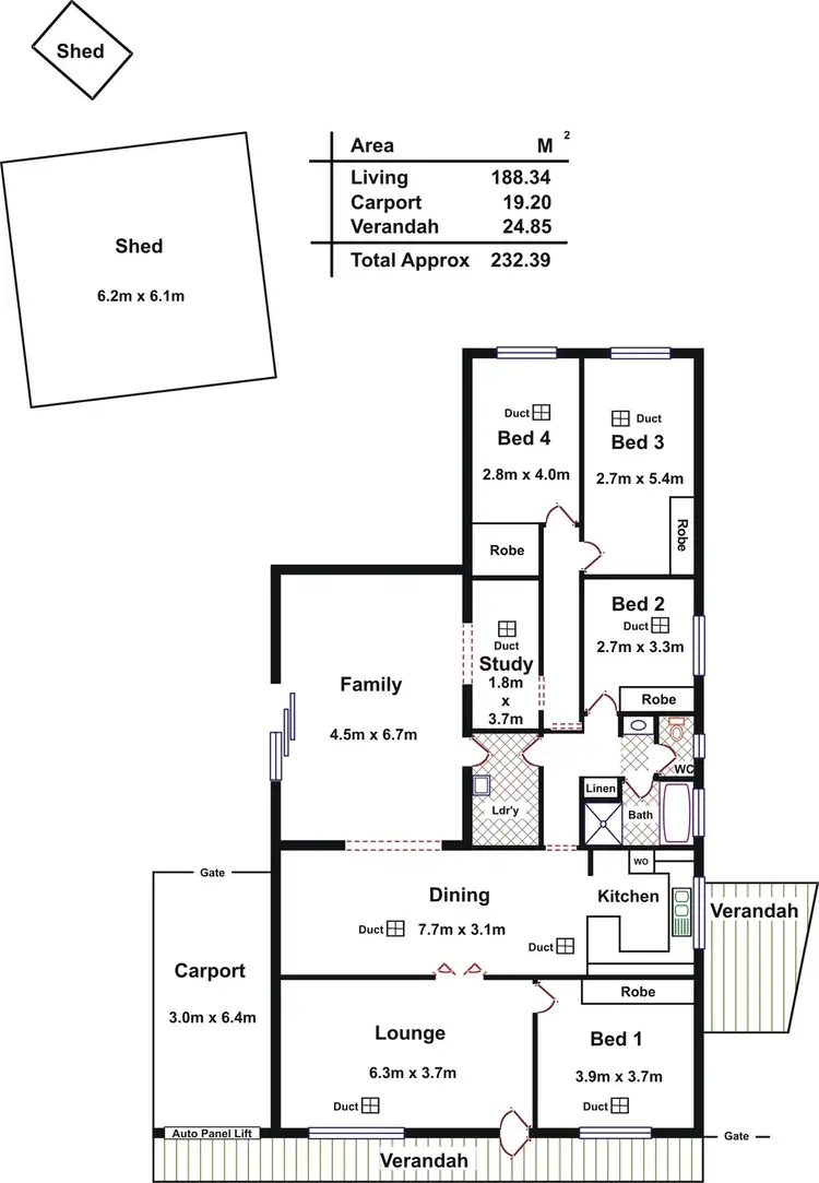 Floorplan of Homely house listing, 3 Merlin Court, Paralowie SA 5108