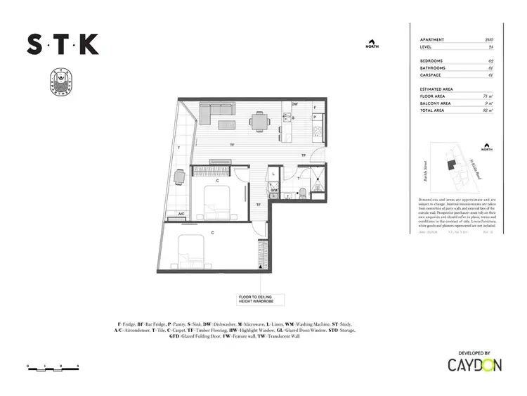 Floorplan of Homely apartment listing, 2410/3-5 St Kilda Road, St Kilda VIC 3182