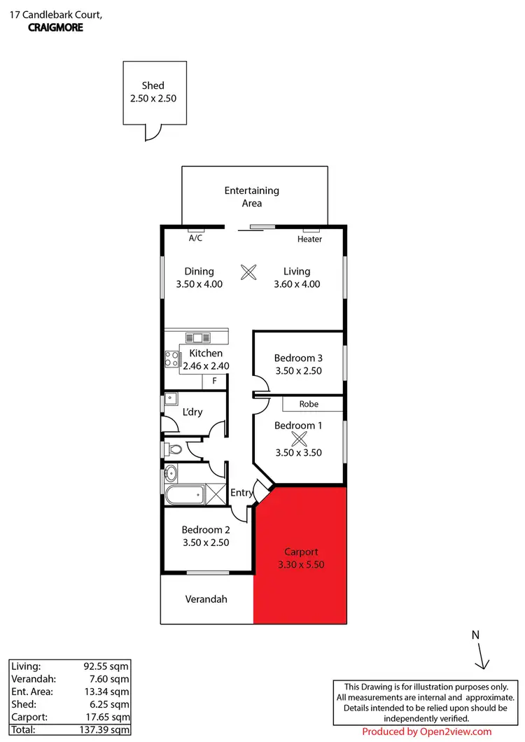 Floorplan of Homely house listing, 17 Candlebark Court, Craigmore SA 5114