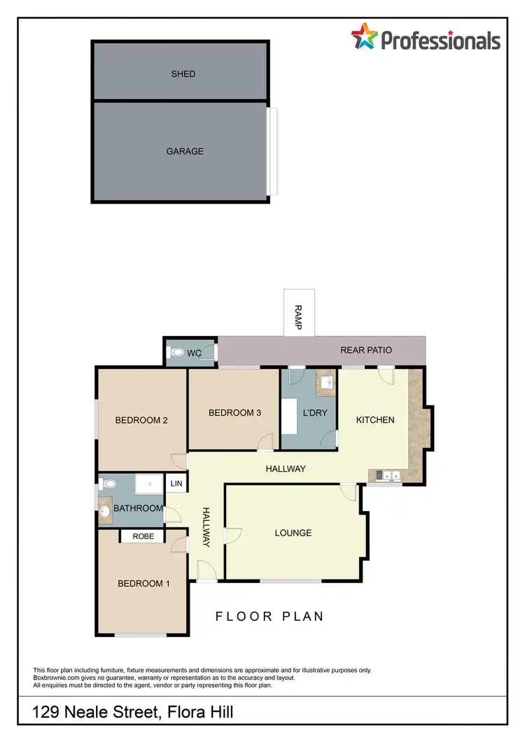 Floorplan of Homely house listing, 129 Neale Street, Flora Hill VIC 3550