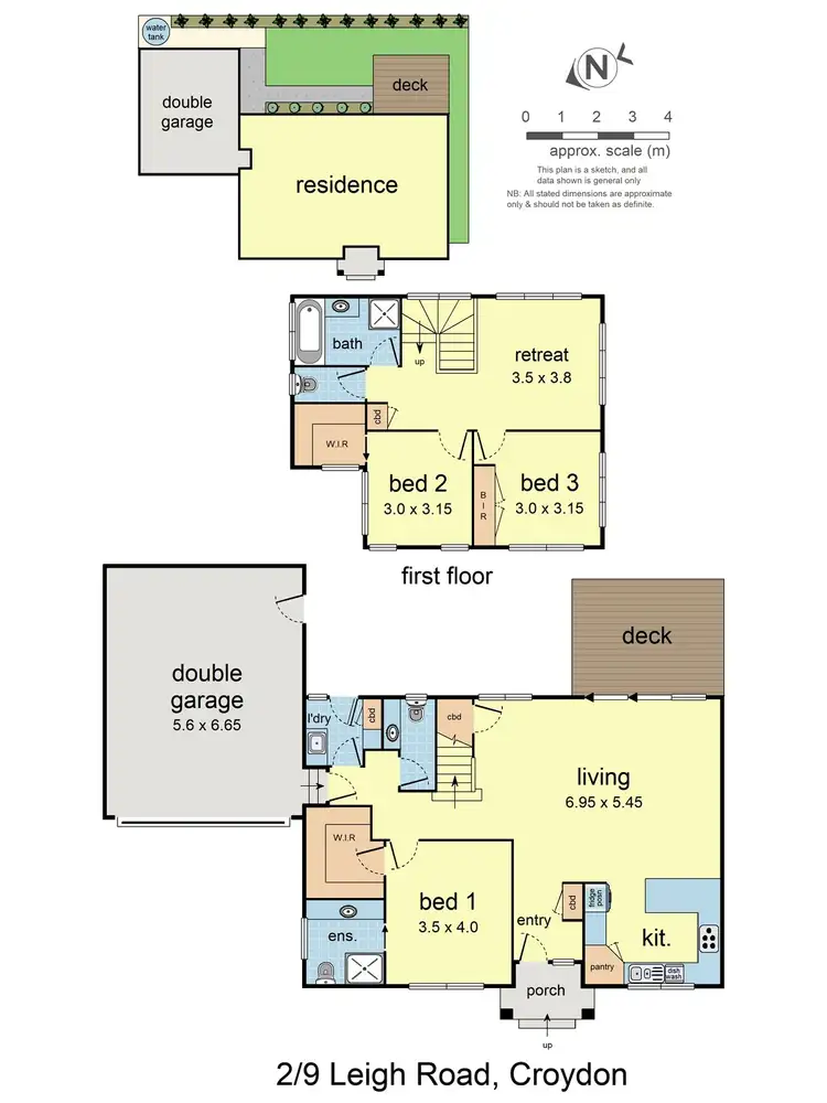 Floorplan of Homely townhouse listing, 2/9 Leigh Road, Croydon VIC 3136