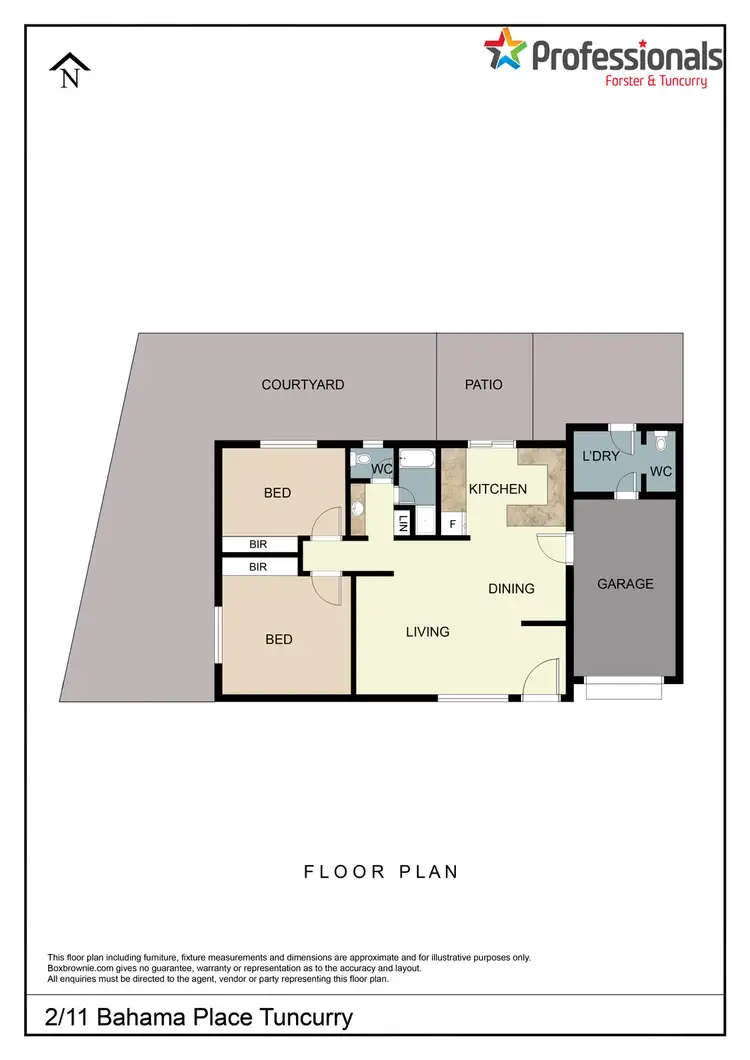Floorplan of Homely villa listing, 2/11 Bahama Place, Tuncurry NSW 2428