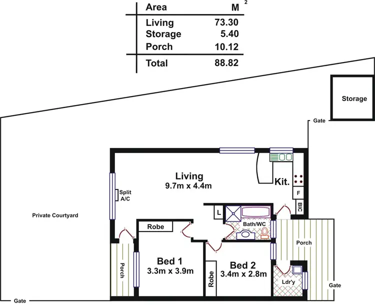 Floorplan of Homely unit listing, 4/248 Anzac Highway, Plympton SA 5038