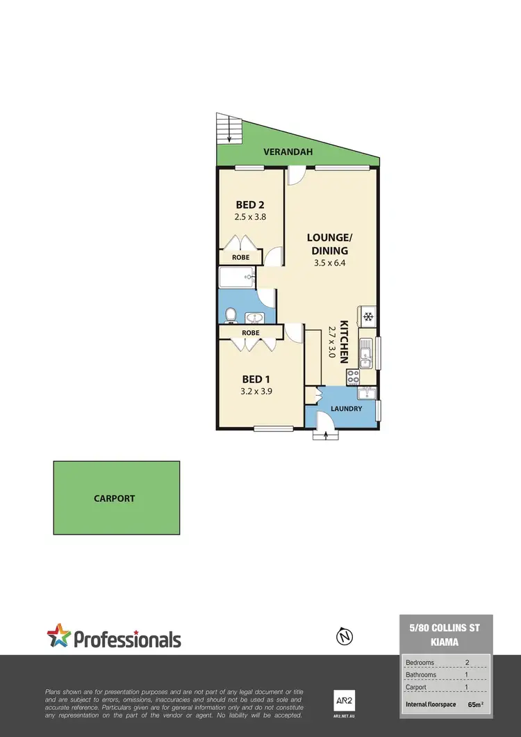 Floorplan of Homely unit listing, 5/80 Collins Street, Kiama NSW 2533