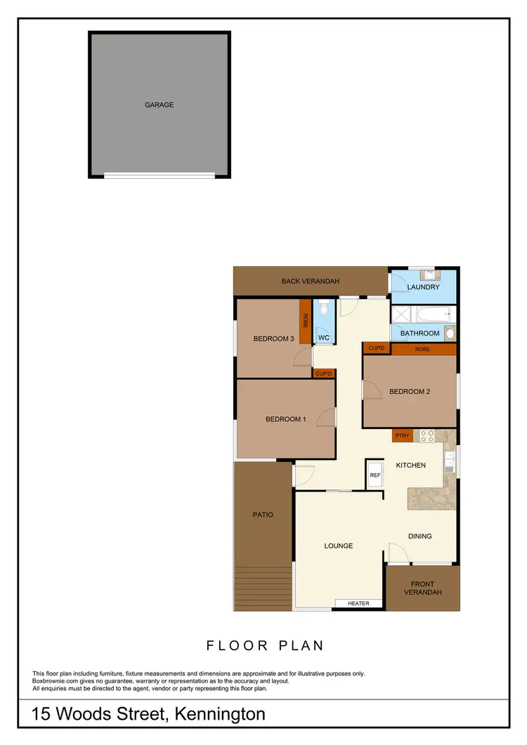 Floorplan of Homely house listing, 15 Woods Street, Kennington VIC 3550
