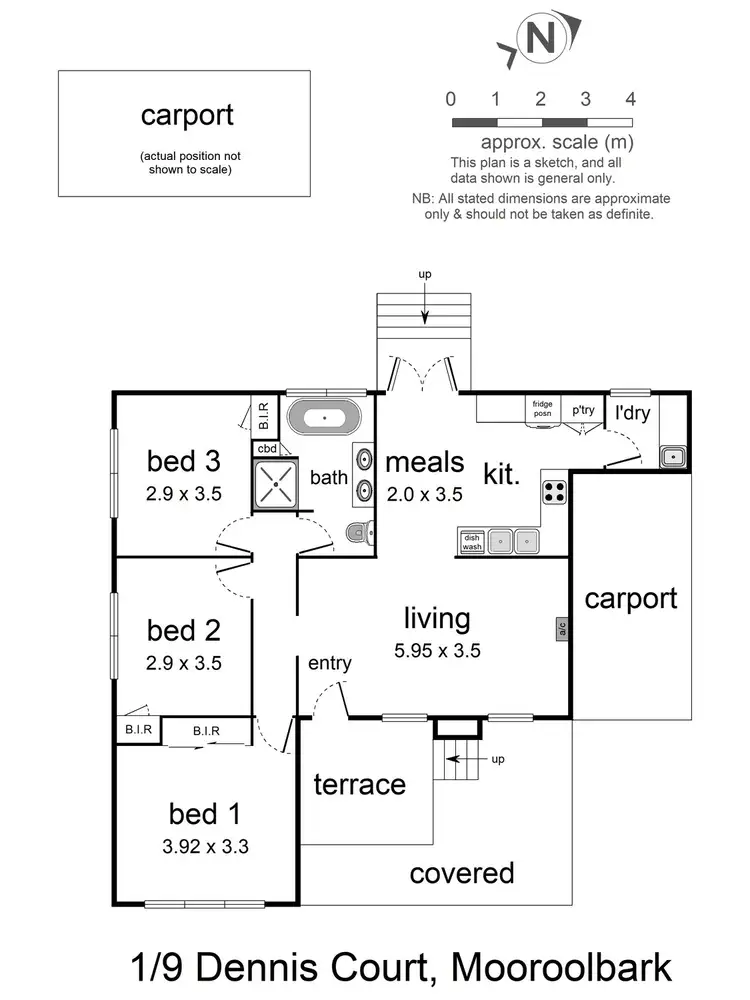 Floorplan of Homely house listing, 1/9 Dennis Court, Mooroolbark VIC 3138