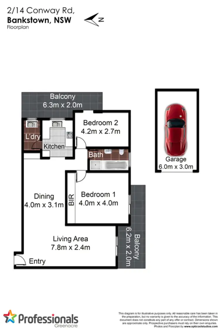 Floorplan of Homely unit listing, 2/14 Conway Road, Bankstown NSW 2200