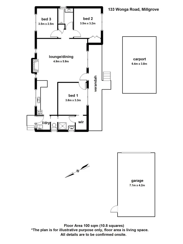 Floorplan of Homely house listing, 133 Wonga Road, Millgrove VIC 3799