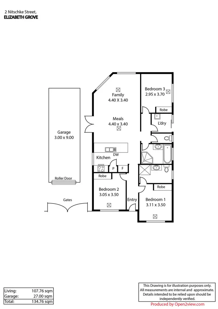 Floorplan of Homely house listing, 2 Nitschke Street, Elizabeth Grove SA 5112