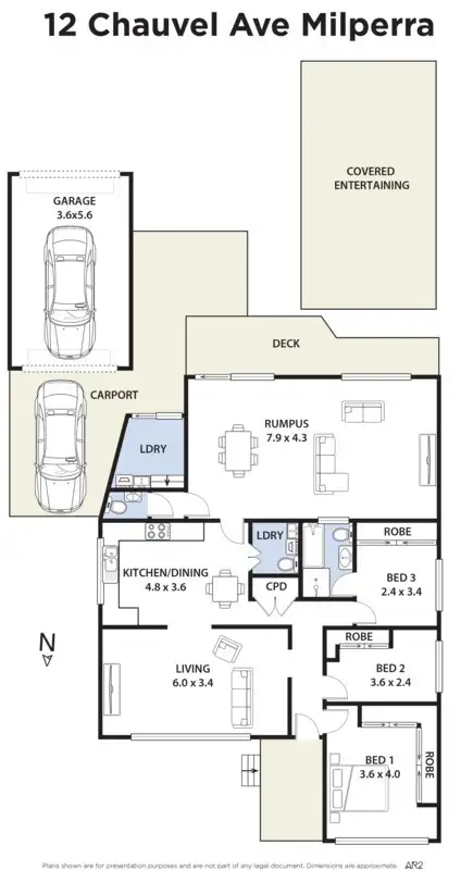 Floorplan of Homely house listing, 12 Chauvel Avenue, Milperra NSW 2214