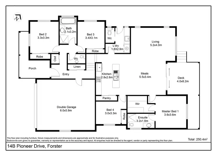 Floorplan of Homely house listing, 14B Pioneer Drive, Forster NSW 2428