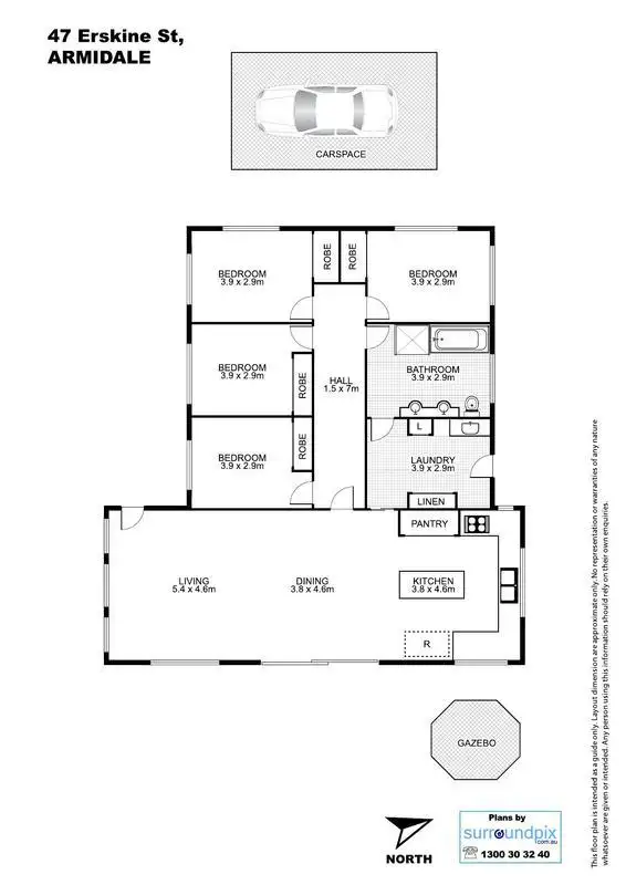 Floorplan of Homely house listing, 47 Erskine Street, Armidale NSW 2350