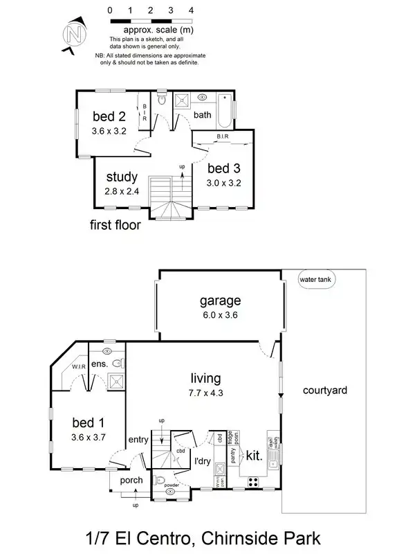 Floorplan of Homely townhouse listing, 1/7 El Centro, Chirnside Park VIC 3116