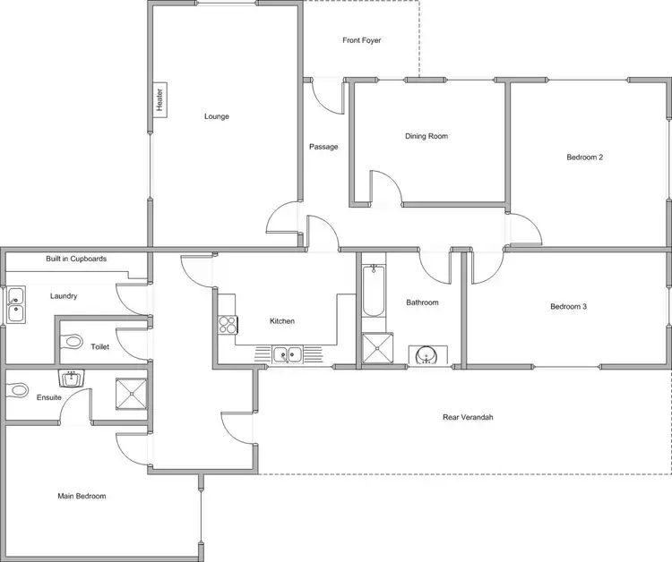 Floorplan of Homely house listing, 4 First Street, Minlaton SA 5575