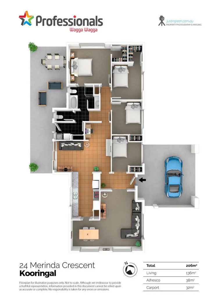 Floorplan of Homely house listing, 24 Merinda Crescent, Kooringal NSW 2650