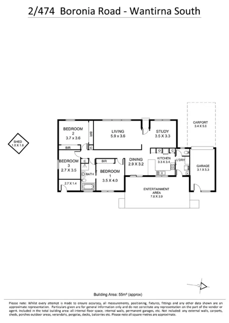 Floorplan of Homely townhouse listing, 2/474 Boronia Road, Wantirna South VIC 3152
